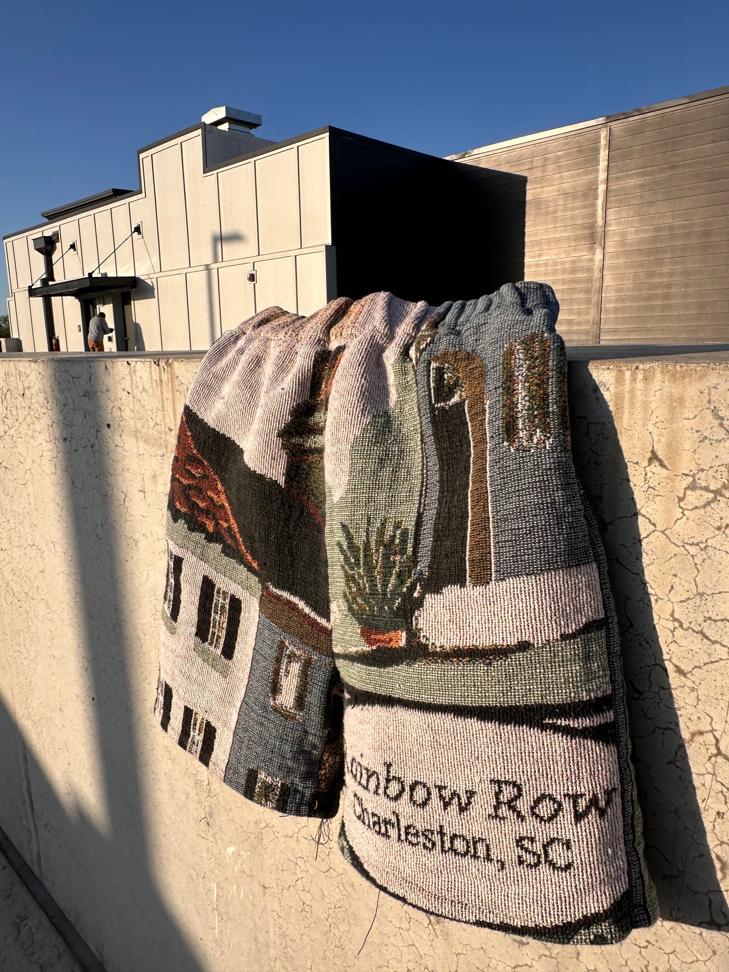 Rainbow row tapestry shorts