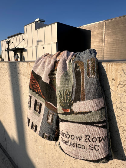 Rainbow row tapestry shorts